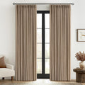 Pinch Pleated Thick Linen Curtains 84 in 2 Panels - Light Filtering