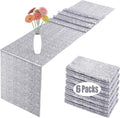 6 Pack Sequin Table Runner Silver 12 x 108 in - Sparkling Event Decor