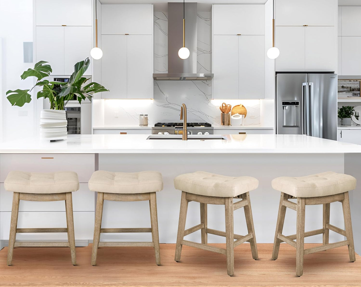 Comfortable Counter Height Bar Stools Set of 4 for Kitchen