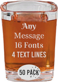Personalized Shot Glass Bulk Pack 3oz Custom Text & Name - Bulk 50