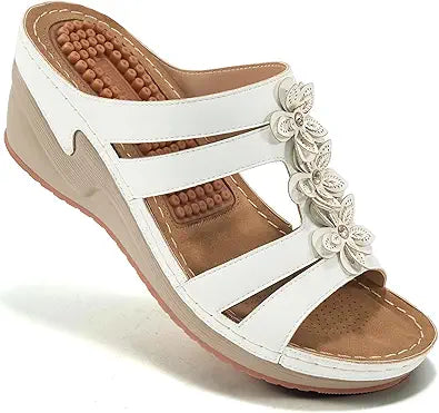 HARENCE Womens Sandals Flip Flops Comfortable Cushion FootBed
