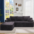 108in Modular Sectional Sofa with Left-Facing Oversized Chaise - Grey