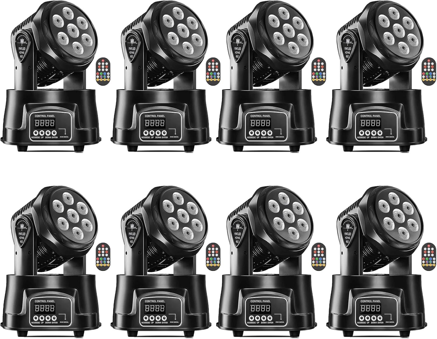 8PCS Moving Head Light RGBW Stage Lighting for Events and Parties