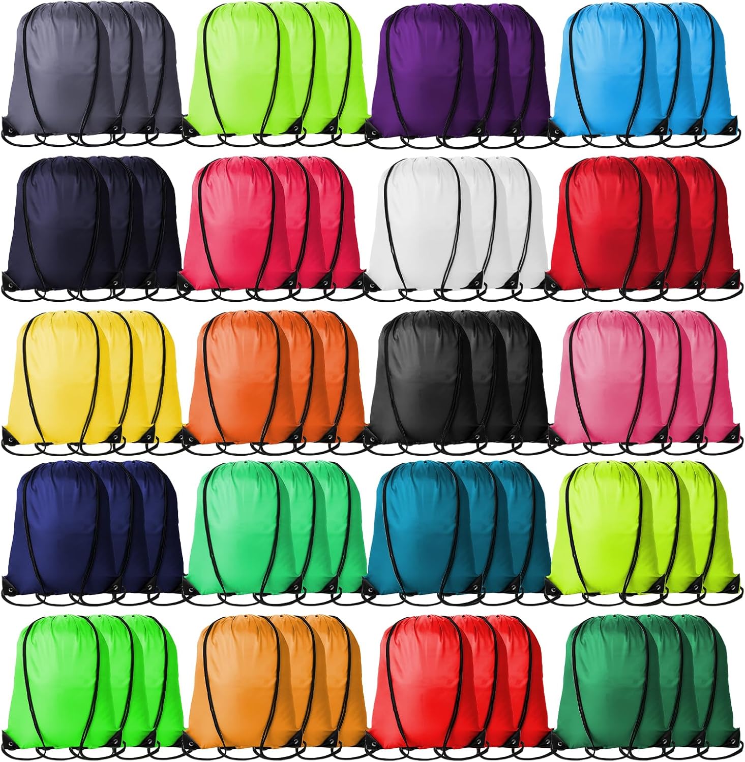 60Pcs Drawstring Backpacks Bulk for Gym, Party, and Trips