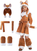 Fox Costume for Girls Halloween Kids Fox Dress Up - Durable Set