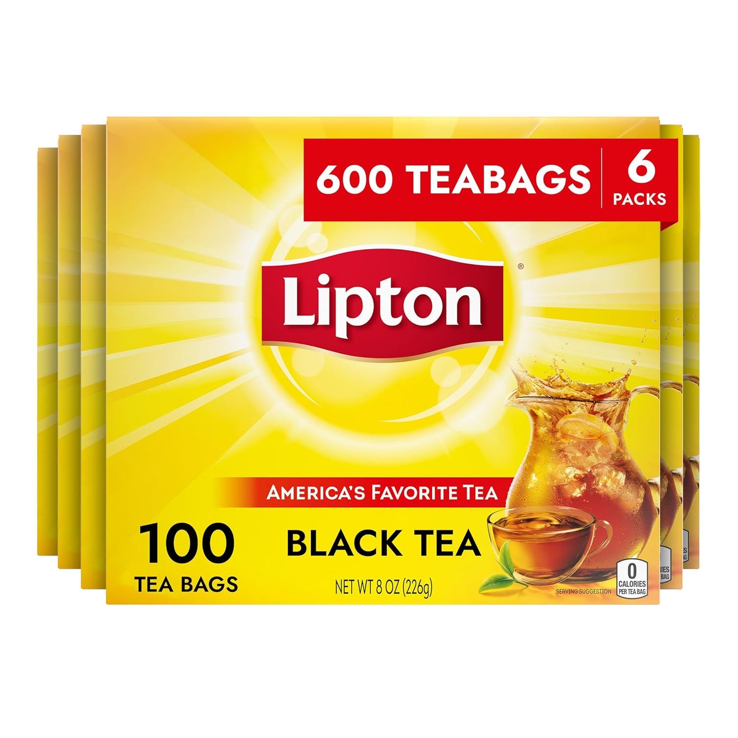 Lipton Black Tea Bags for Hot or Iced Tea - 600 Total Bags