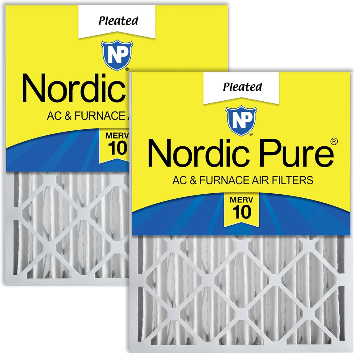 Nordic Pure 16x25x4 Pleated MERV 10 Air Filters for Clean Air