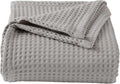 100% Cotton Waffle Weave Bed Blanket (Full/Queen) - Light Grey