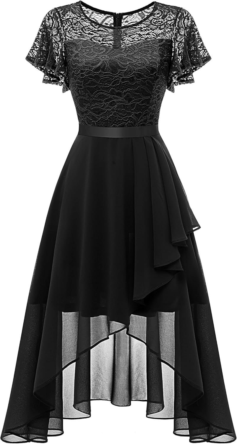 Elegant Wedding Guest Dresses with Flutter Sleeves for Teens