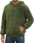 Mens Fuzzy Sherpa Hoodie Pullover for Men - Cozy Warm Sherpa