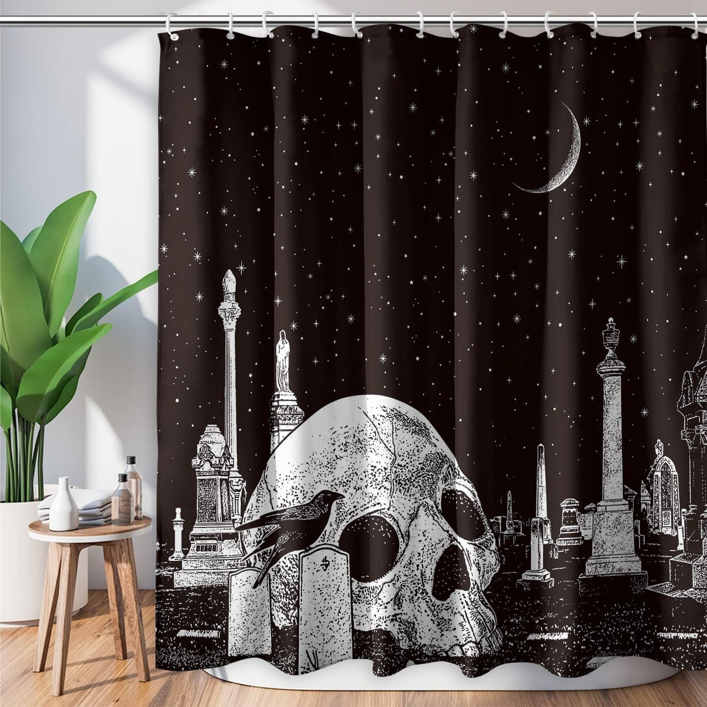 Gothic Halloween Shower Curtain - 72x72inch