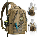 Piscifun Fishing Backpack with Rod Holder Sling Bag - Versatile
