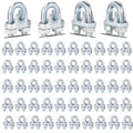 120PCS M6 Galvanized Wire Rope Cable Clamp Clips - Secure Rigging Kit