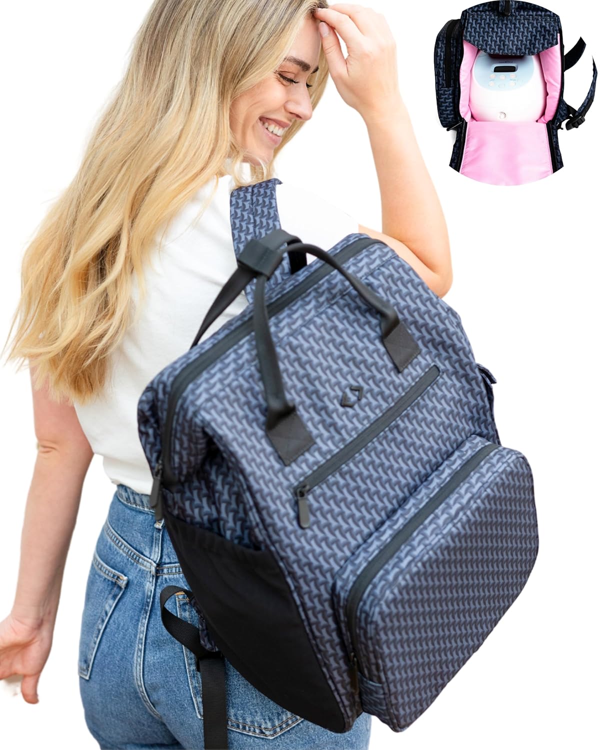 IDAHO JONES Breast Pump Bag Backpack with Insulated Cooler
