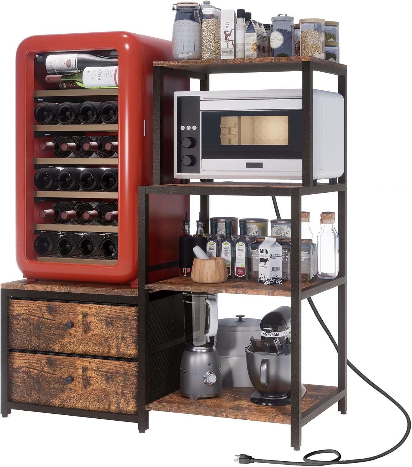 Cooday Mini Fridge Stand - Multifunctional Storage Solution