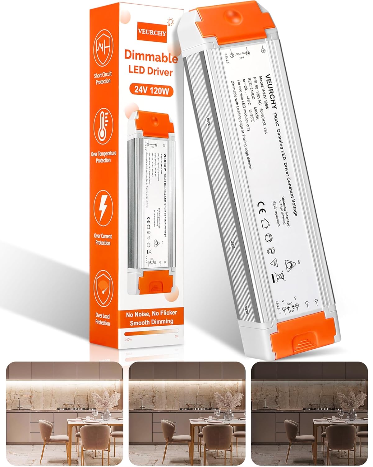 120W 24V Dimmable LED Driver for Smooth Lighting Control