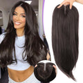 Dark Brown Hair Topper 24 in for Thinning Hair - 3D 360 Cover