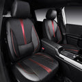 CAR PASS Nappa Leather Seat Covers Front - Comfort 3D Lumbar Support