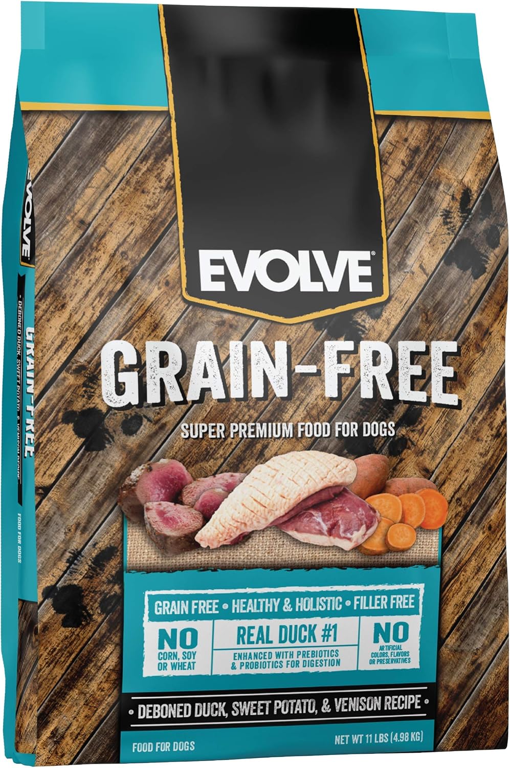 Evolve Grain Free Deboned Duck & Venison Recipe Dry Dog Food