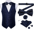 DiBanGu Mens Christmas Suit Vest for Festive Holiday Events