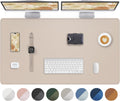 Extra Large Desk Mat 55x24 in Non-Slip Desk Pad - Beige
