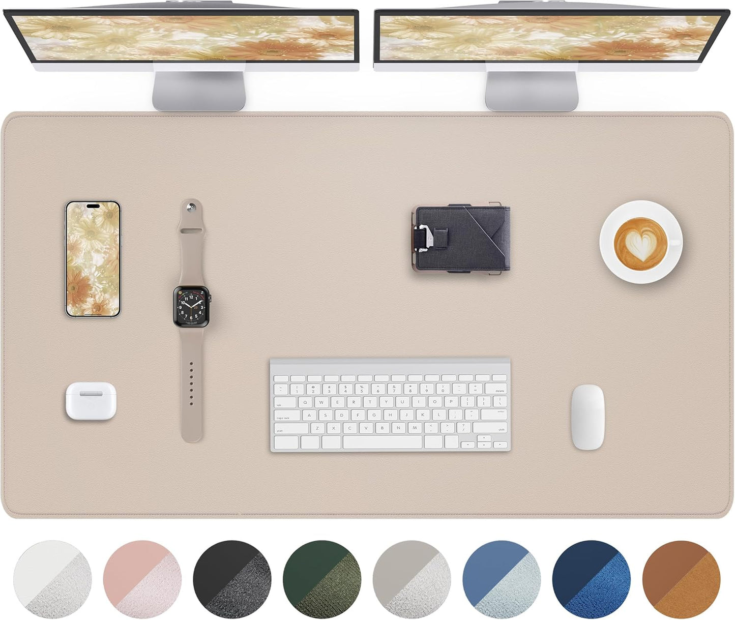 AFIING Extra Large Desk Mat - Non-Slip Pad for Office Use