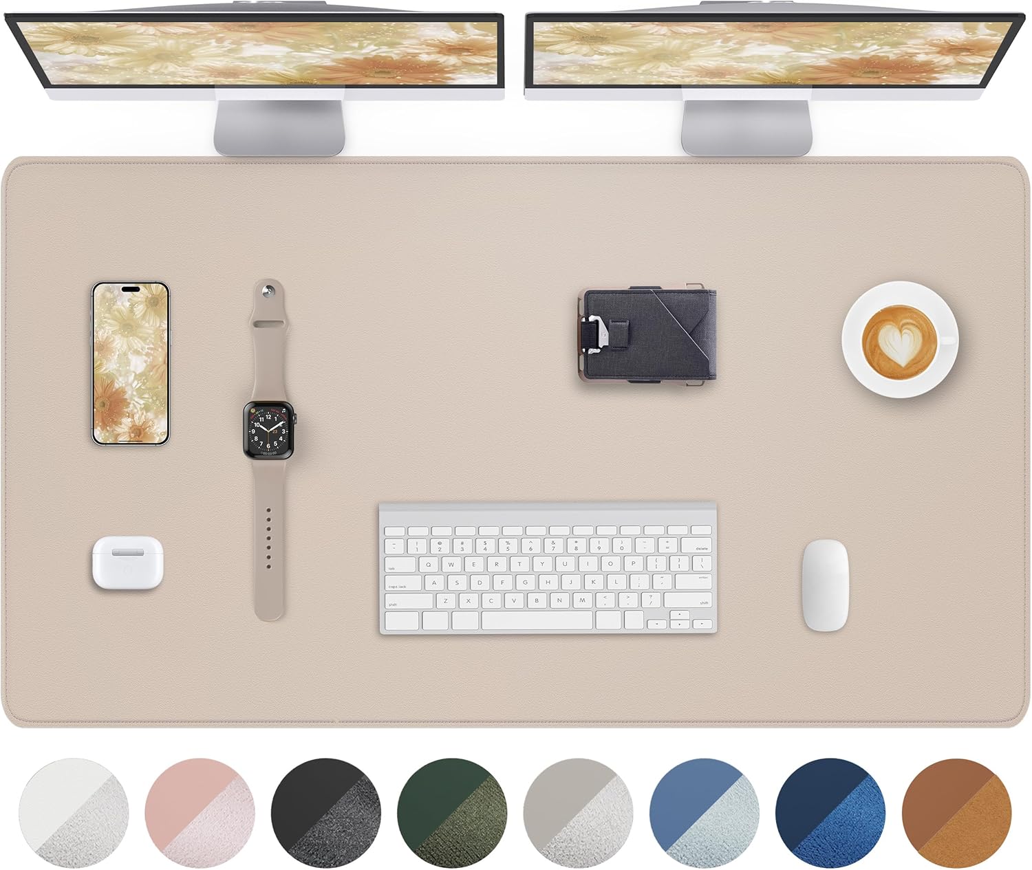AFIING Extra Large Desk Mat - Non-Slip Pad for Office Use