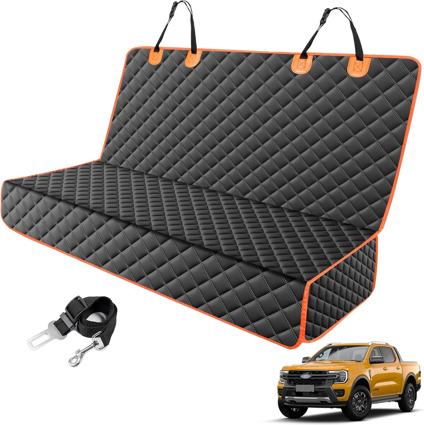 MIXJOY Truck Back Seat Cover for Dogs - Waterproof Protection