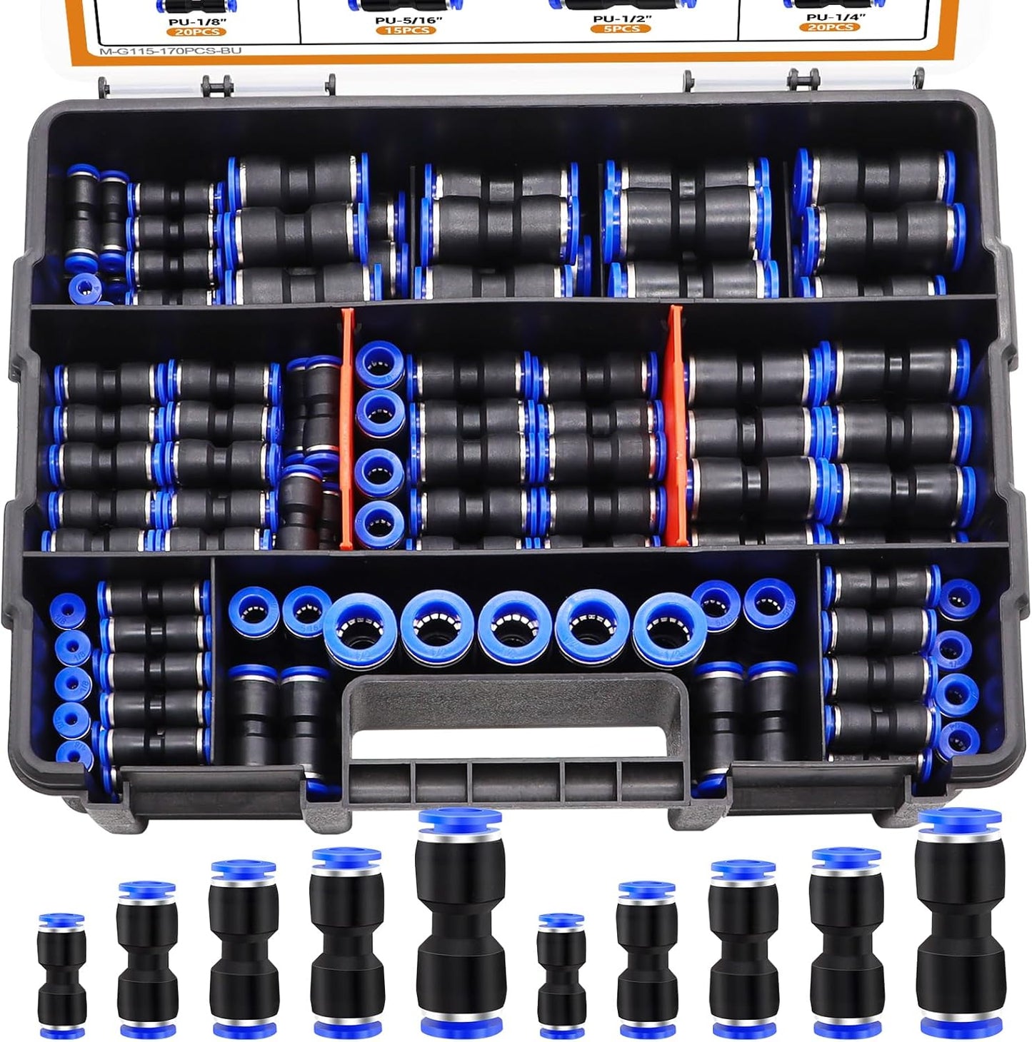 170PCS Quick Connect Air Hose Fittings Kit for Easy Repairs