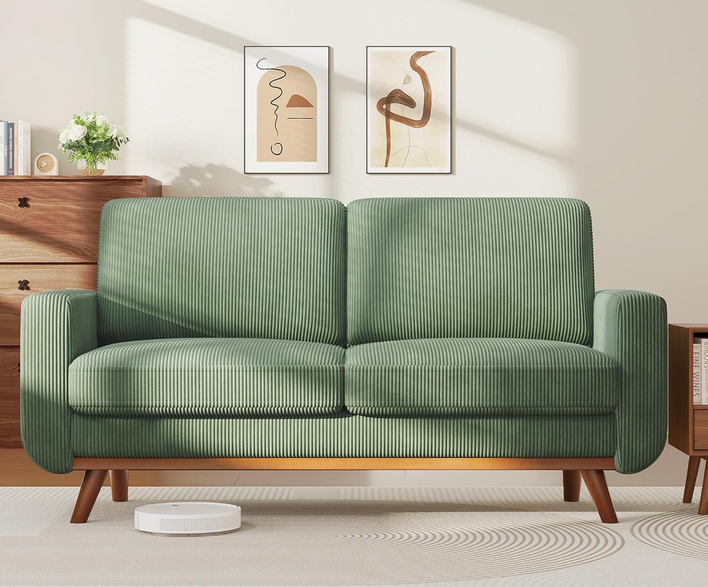 Vesgantti 68in Loveseat Sofa - Comfy Corduroy for Living Room
