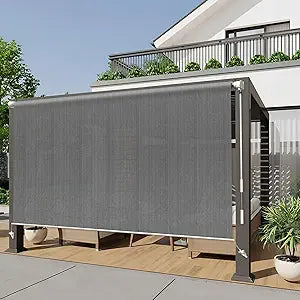 HENG FENG Outdoor Cordless Roller Shade for UV Protection