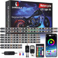 8PCS Segmented Motorcycle LED Lights Kit with Brake & Turn Signal