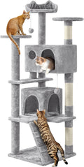 Multi-Level Cat Tree Cat Tower 61in - Plush Condo for Kittens