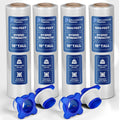 15 in Stretch Film 4 Pack with Tension Handles - Durable Moving Wrap