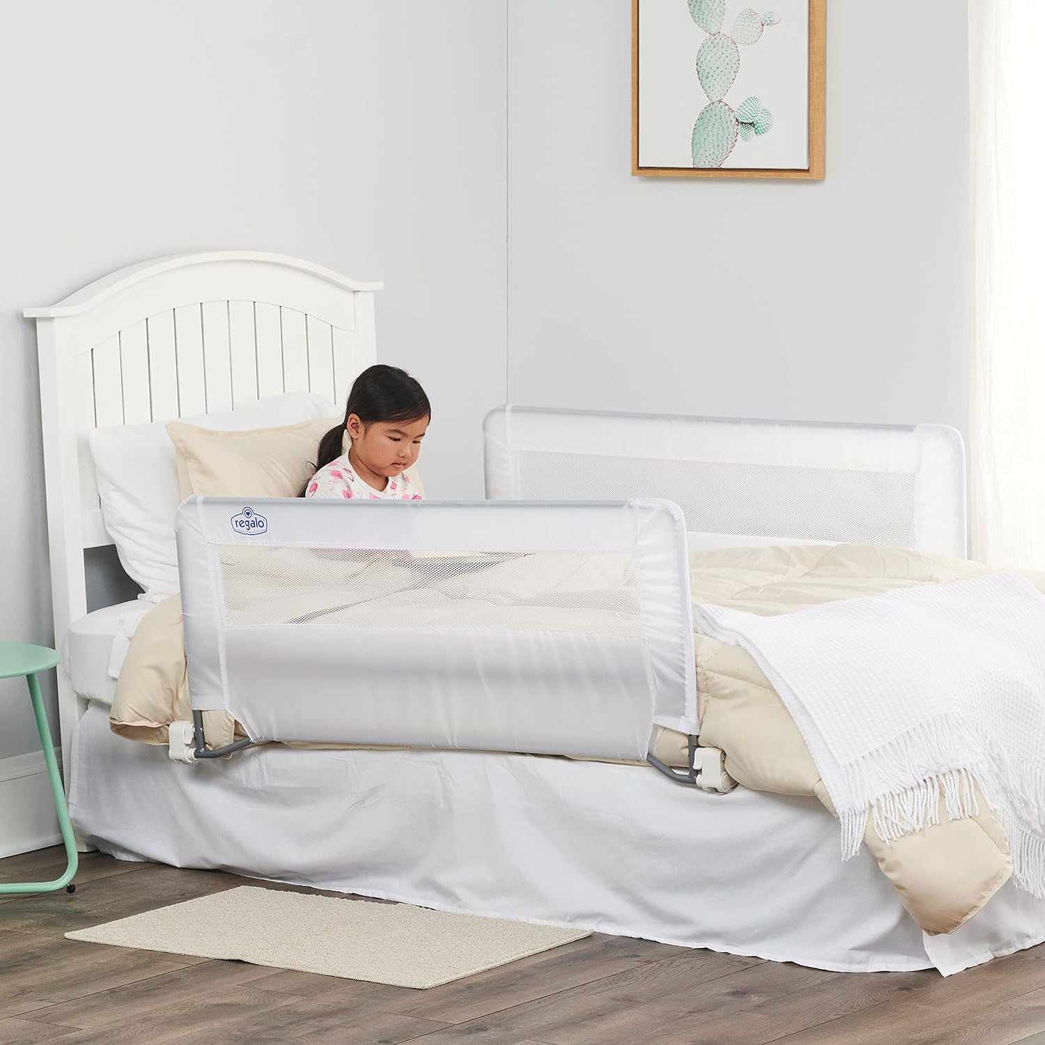 Regalo Swing Down Double Sided Bed Rail Guard for Safety