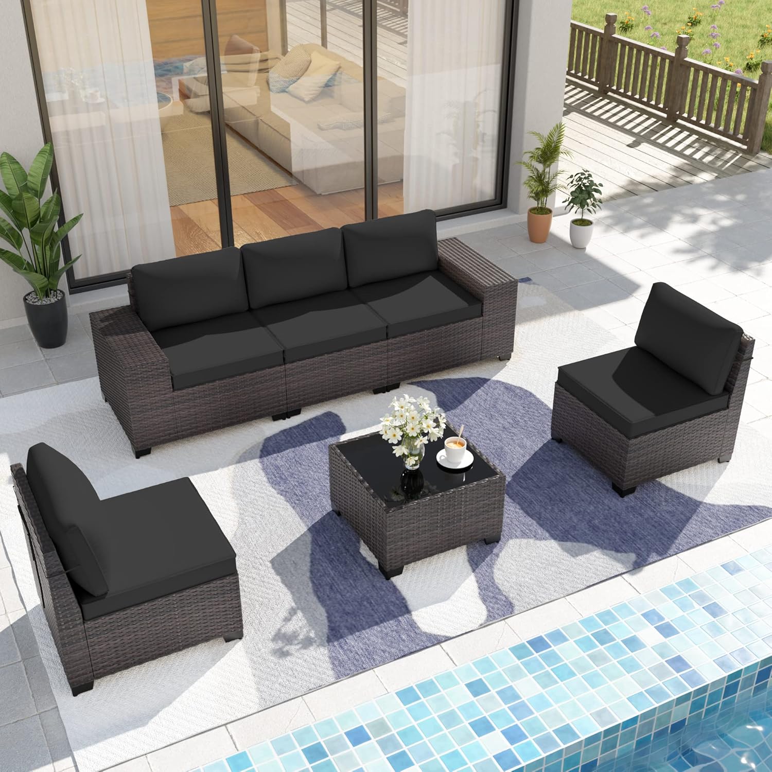 Kurapika 6 Pieces Patio Furniture Set for Outdoor Comfort