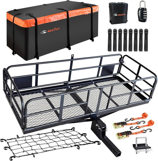 MeeFar High Rail Trailer Cargo Carrier with Waterproof Bag