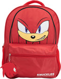 Sonic The Hedgehog Knuckles 16 in Backpack for Kids - Durable School
