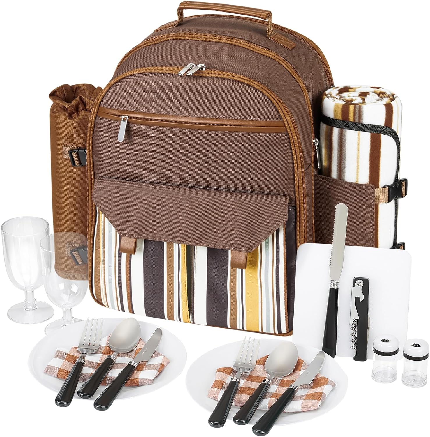 AW BRIDAL 22L Cooler Backpack - Insulated Leak Proof Picnic Basket for 2 - Best Birthday Gift!