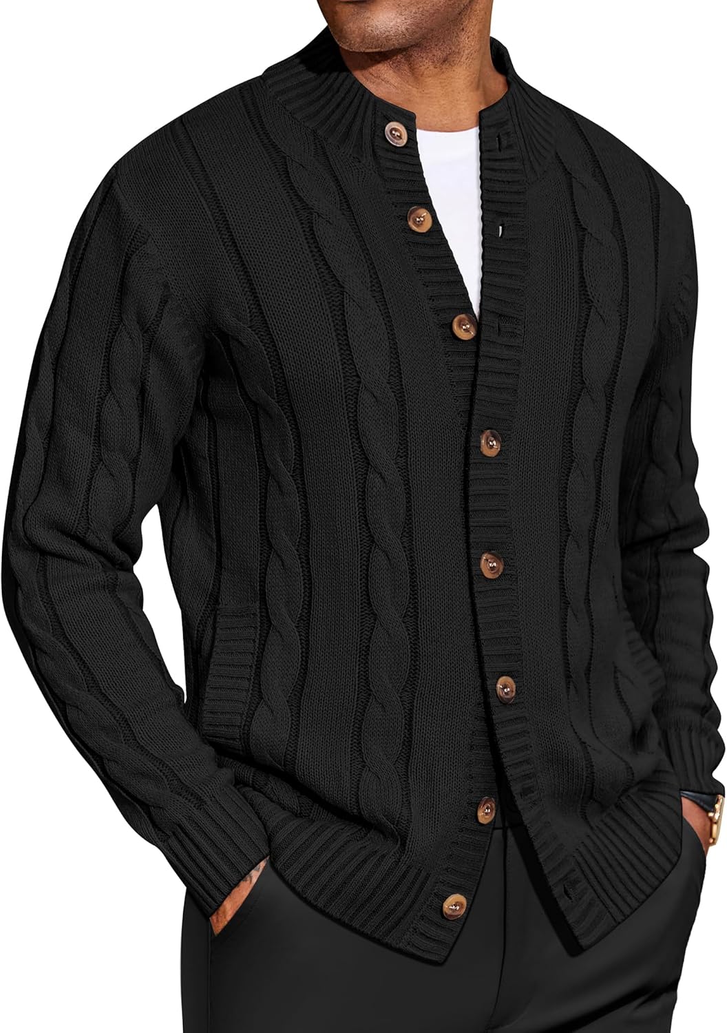 COOFANDY Men's Cardigan Sweater for Stylish Casual Wear