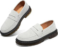Women's Suede Penny Loafer Slip-Ons - Comfort Driving Moccasins