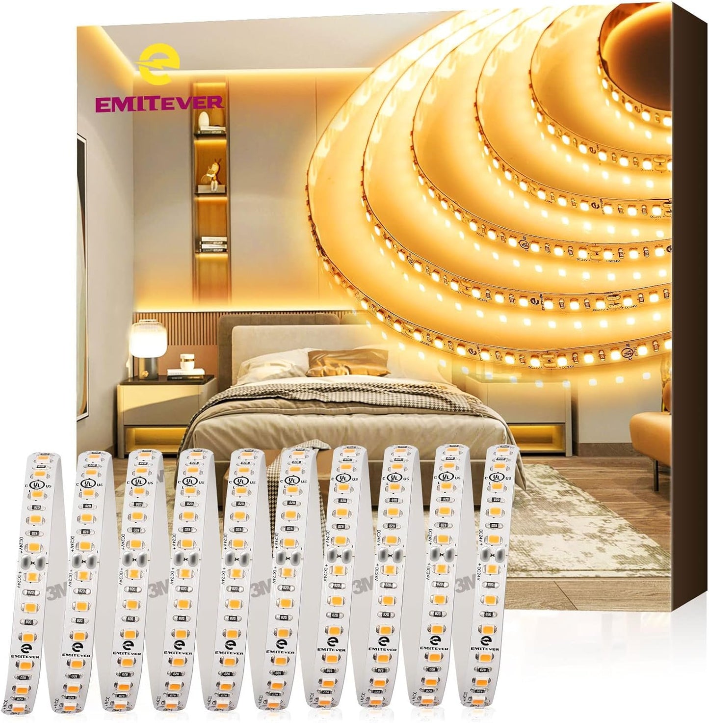 EMITEVER LED Strip Lights 2700K for Warm White Ambiance
