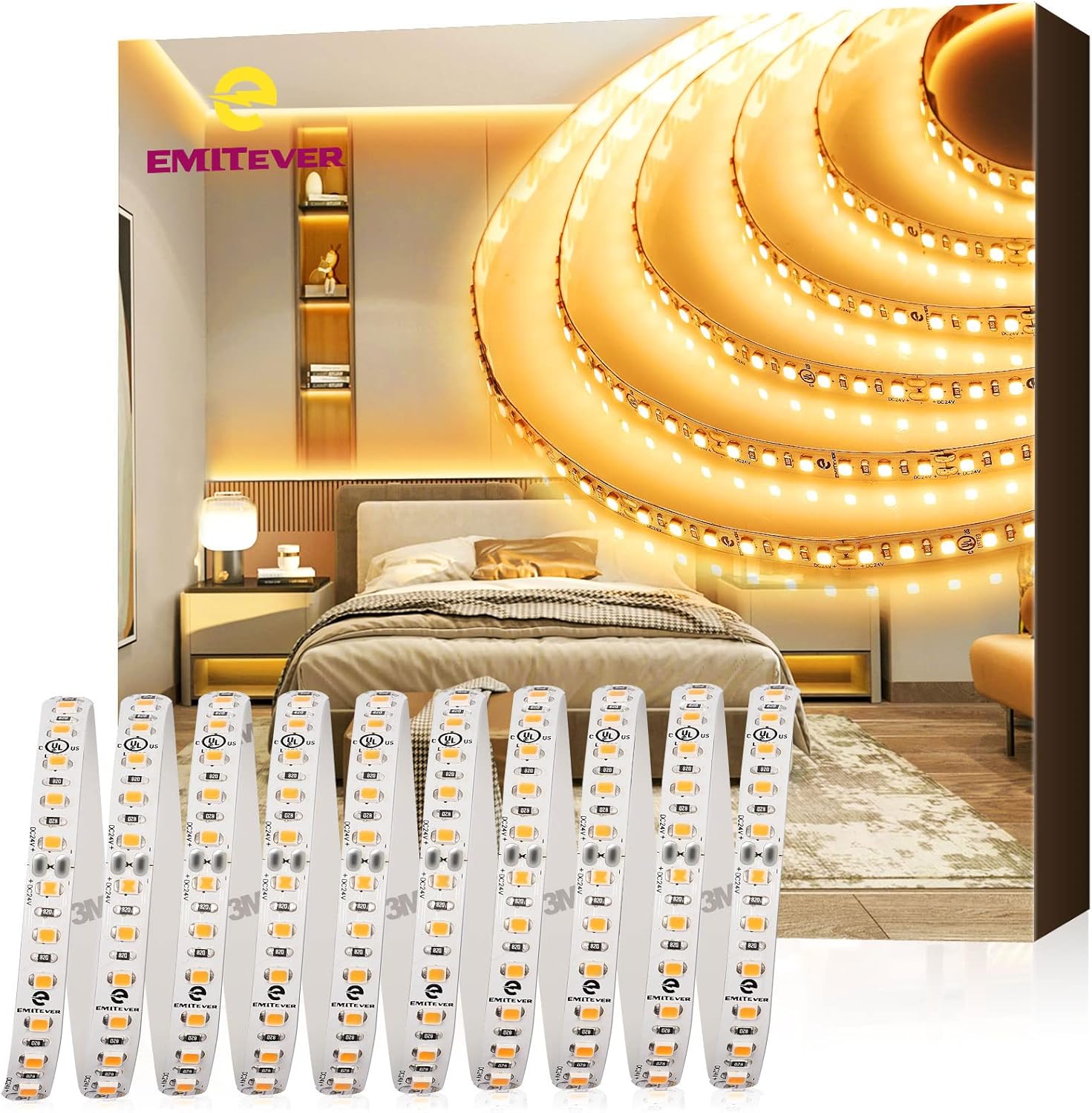EMITEVER LED Strip Lights 2700K for Warm White Ambiance
