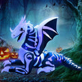 8FT Halloween Inflatable Dragon Skeleton - Eye-Catching Yard Display