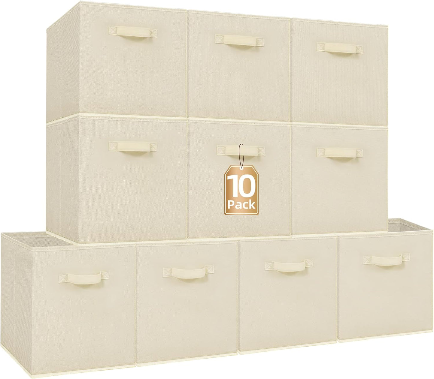 Durable 13 Inch Storage Cubes for Organization - 10 Pack