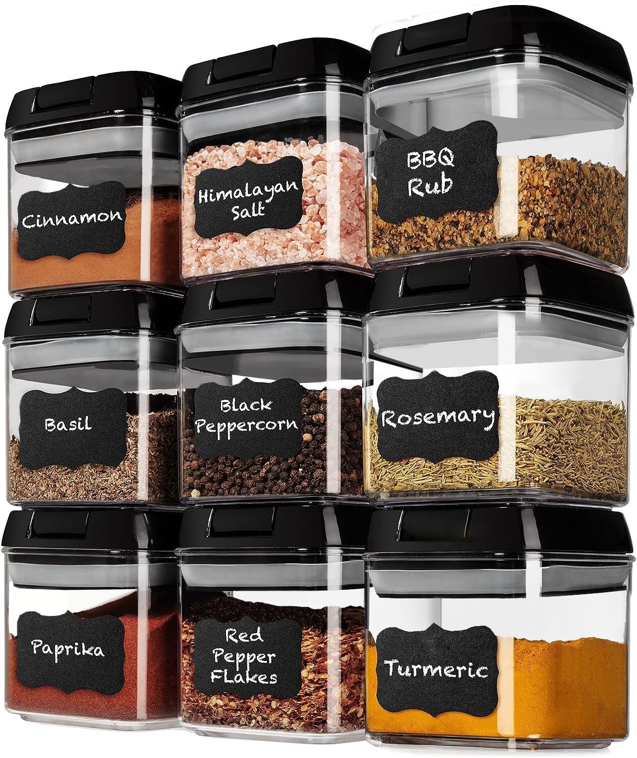 Shazo 9 PC Airtight Food Storage Containers for Kitchen Organization