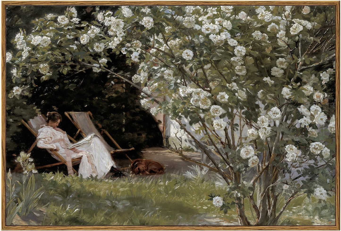 Framed Vintage Canvas Wall Art for Rustic Home Decor