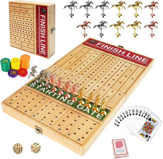 21 inches Foldable Horse Race Board Game for Fun Family Nights