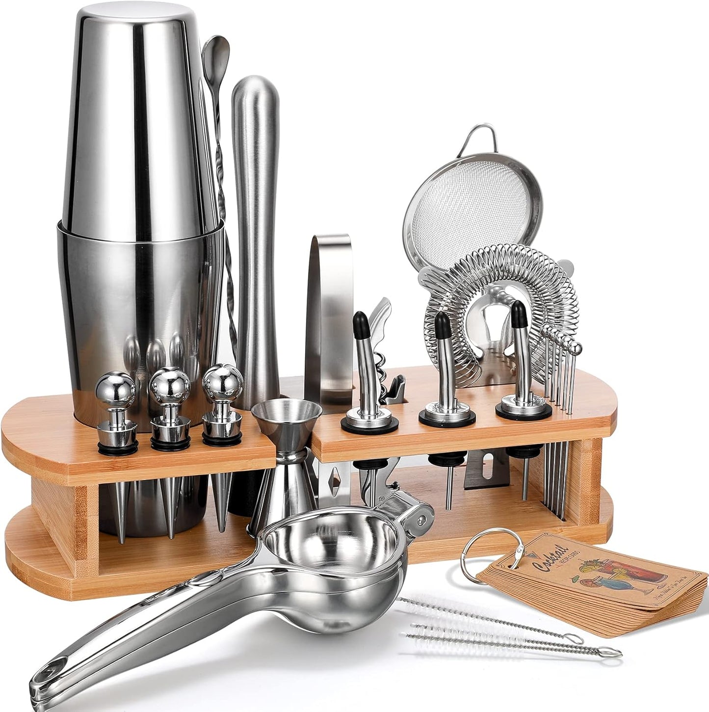 Premium 24-Piece Bartender Kit for Expert Mixology by AOZITA