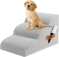 Romrol Dog Stairs Ramp for High Beds and Couches - 3-Step Soft Foam